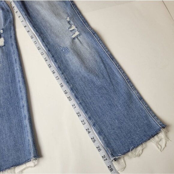 FRAME le sylvie slender straight jeans high rise overdrive distressed 24 - Picture 11 of 12